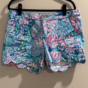Lilly Pulitzer Women’s Size 12 In Full Bloom Buttercup Stretch Shorts Preppy NWT